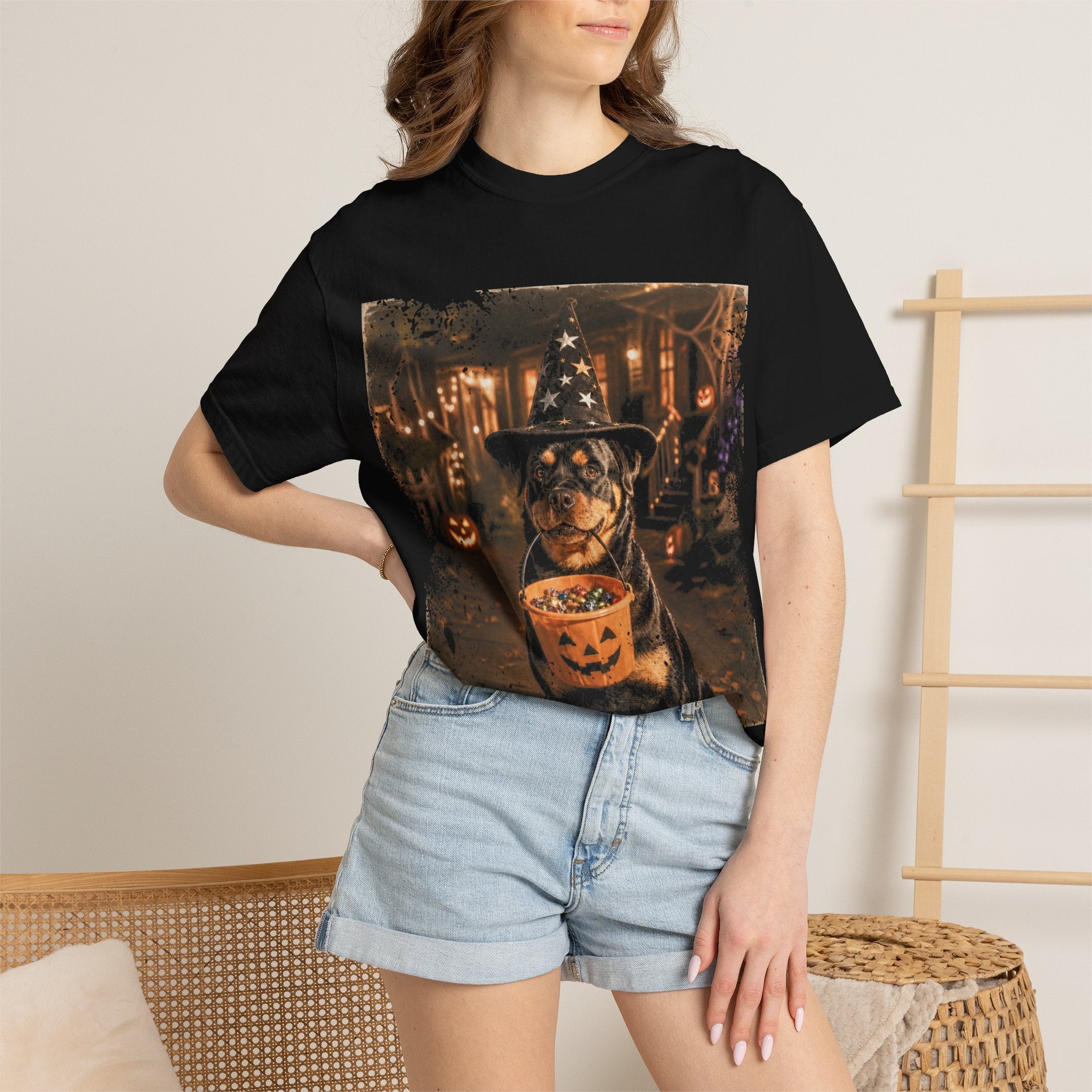 Vintage Rottweiler Halloween Tee – Comfort Colors 1717