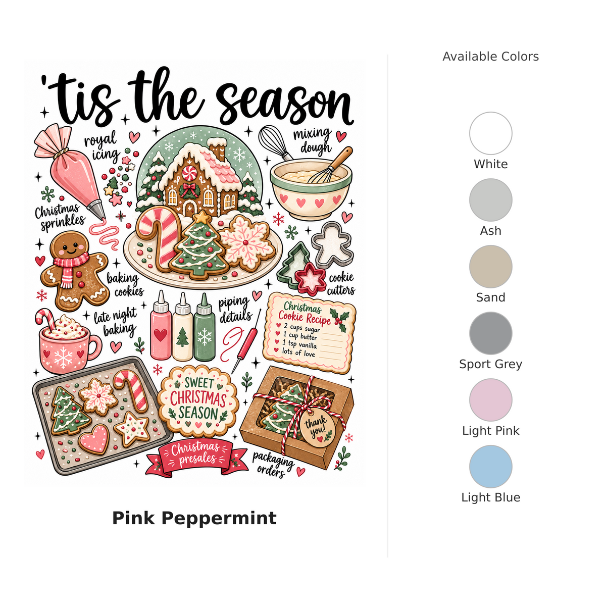 Christmas Cookie Baker Sweatshirt, Unisex Crewneck for Decorators, Three Design Options