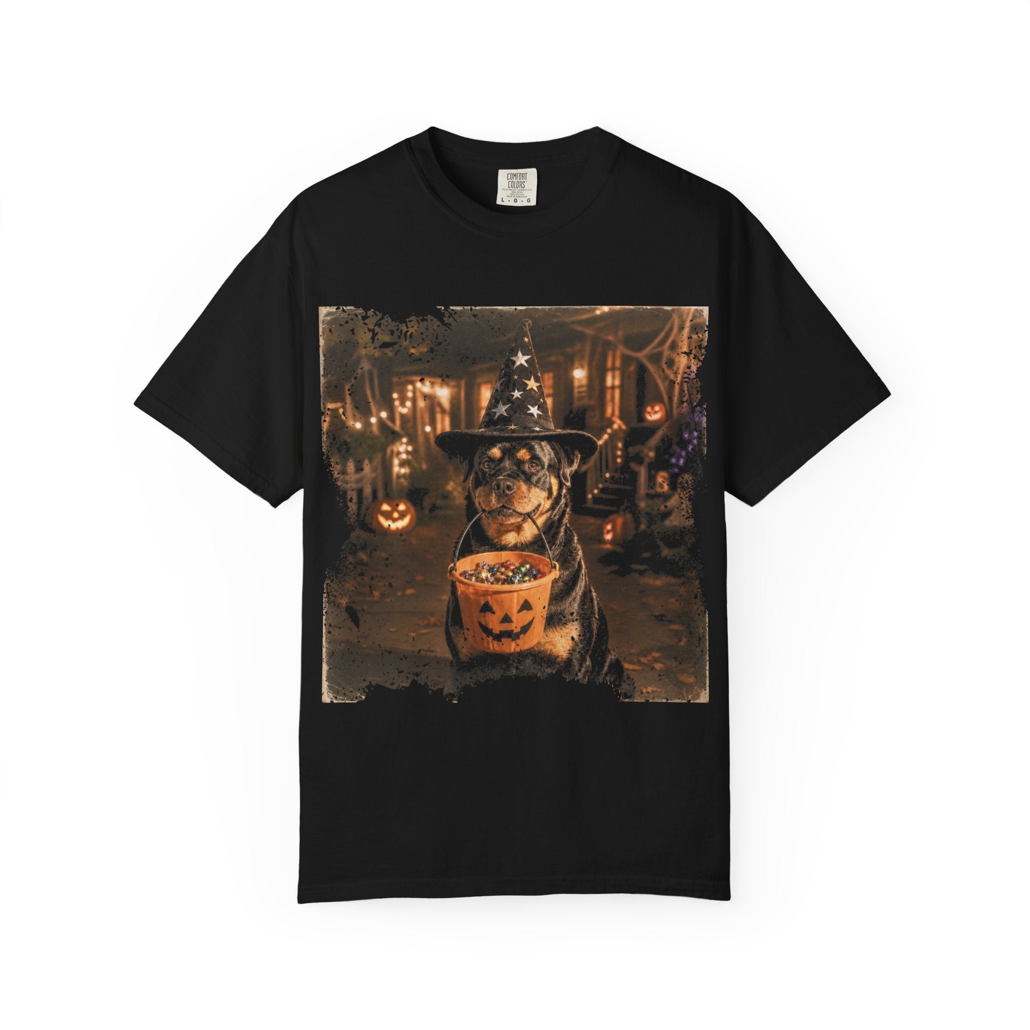Vintage Rottweiler Halloween Tee – Comfort Colors 1717