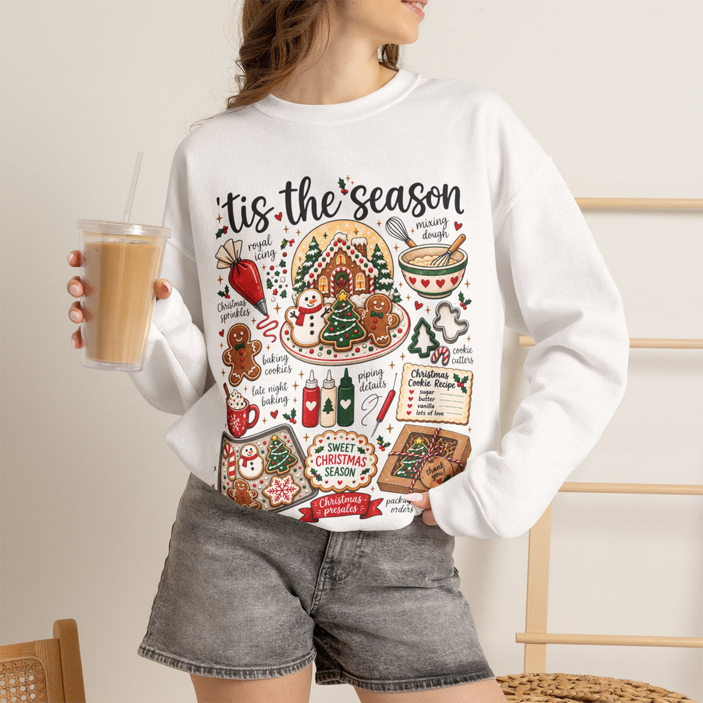 Christmas Cookie Baker Sweatshirt, Unisex Crewneck for Decorators, Three Design Options
