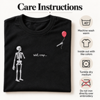 Well, Crap Glow-in-the-Dark Embroidered Skeleton T-Shirt — Heavyweight Unisex Tee