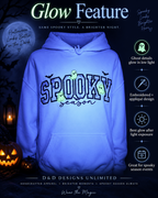Spooky Season Glow-in-the-Dark Embroidered Appliqué Hoodie