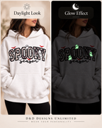 Spooky Season Glow-in-the-Dark Embroidered Appliqué Hoodie