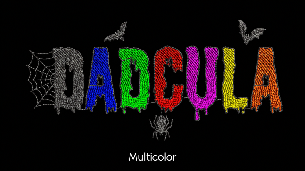 Dadcula Glow-in-the-Dark Embroidered Halloween Tee