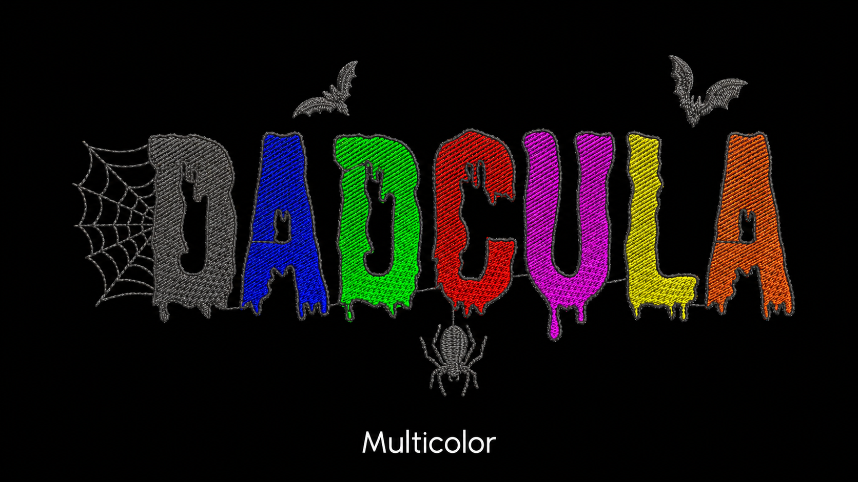 Dadcula Glow-in-the-Dark Embroidered Halloween Tee