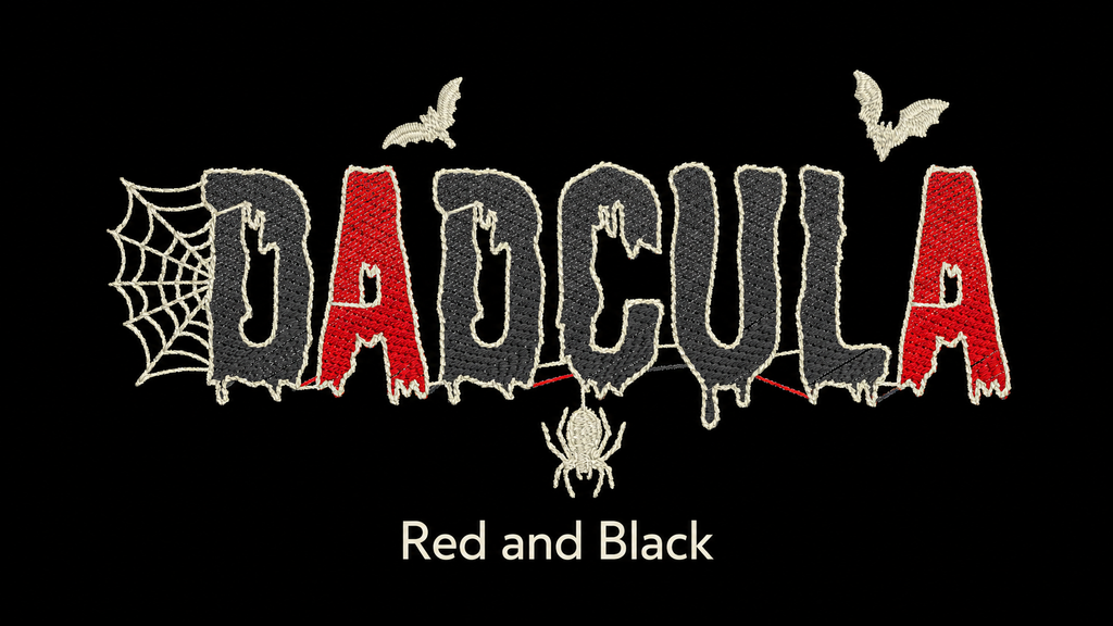 Dadcula Glow-in-the-Dark Embroidered Halloween Tee