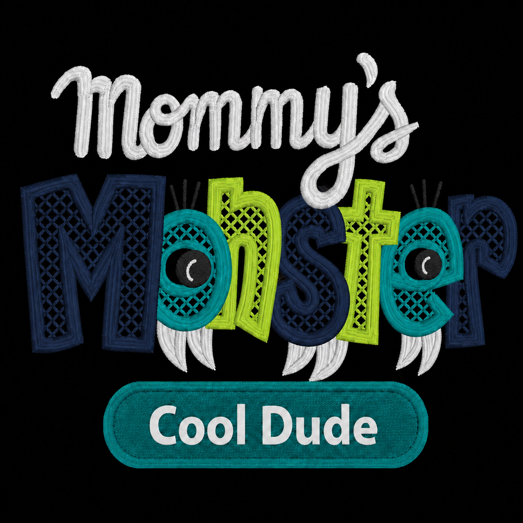 Mommy's Monster Embroidered Toddler T-Shirt