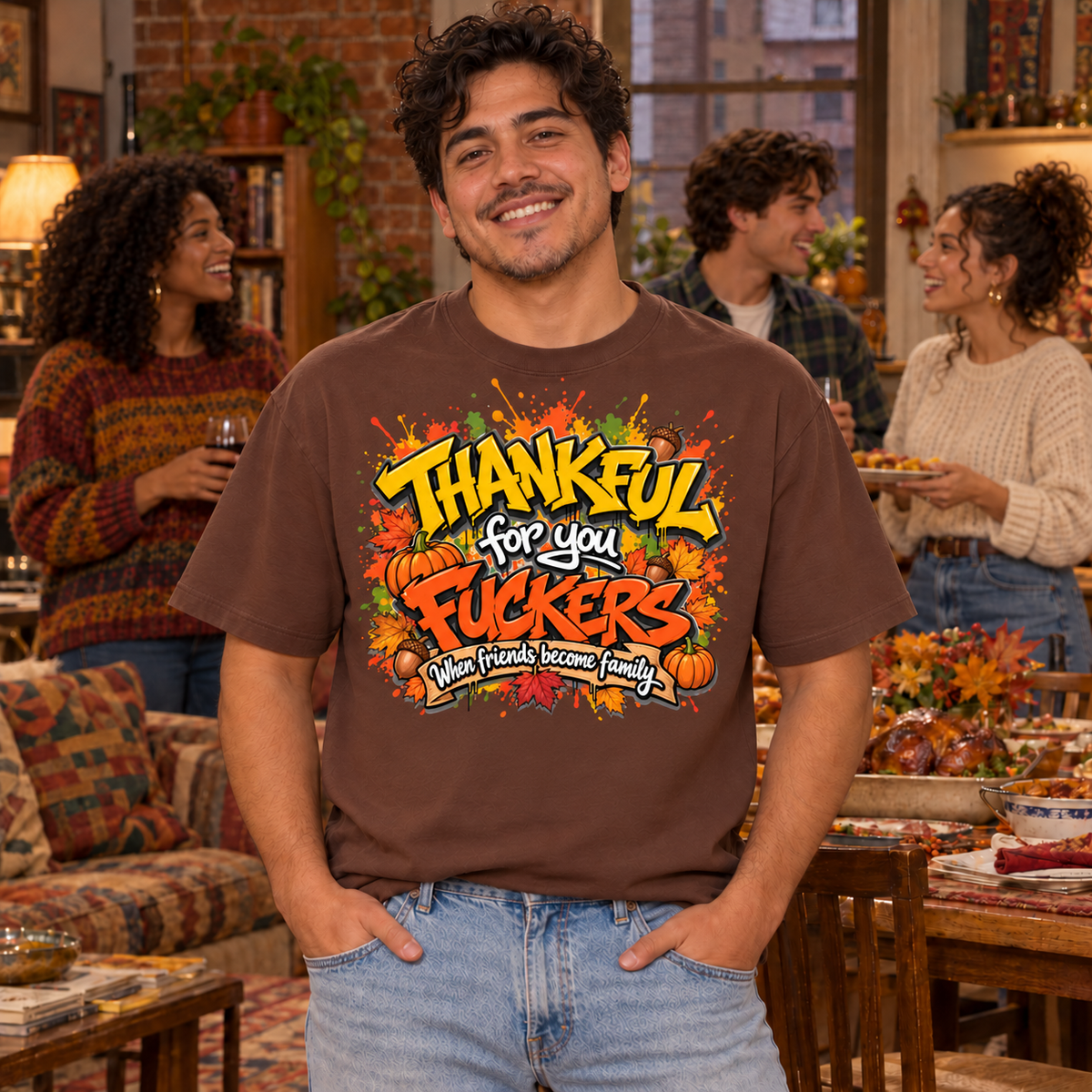 Thankful For You F*ckers Tee — When Friends Become Family