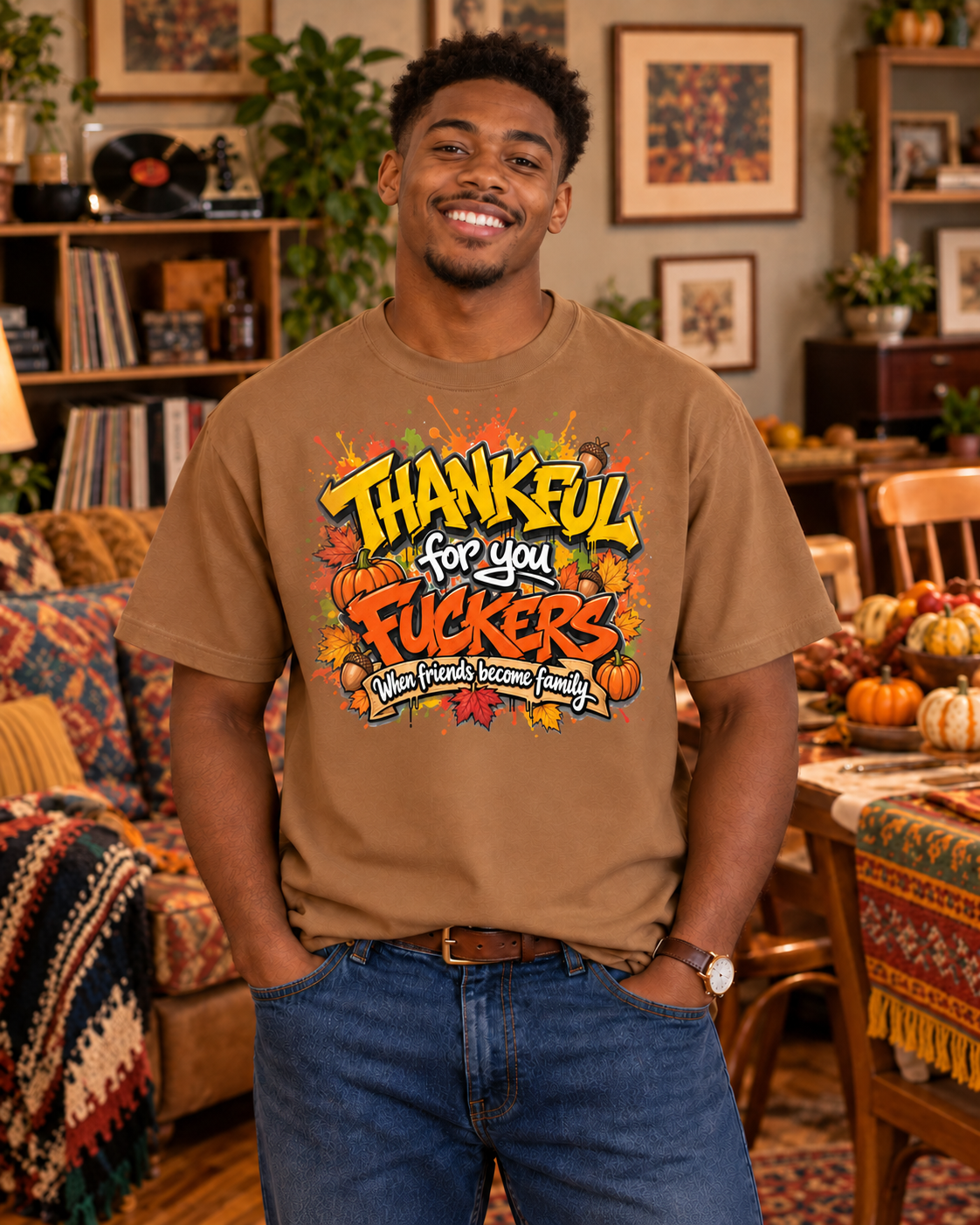 Thankful For You F*ckers Tee — When Friends Become Family