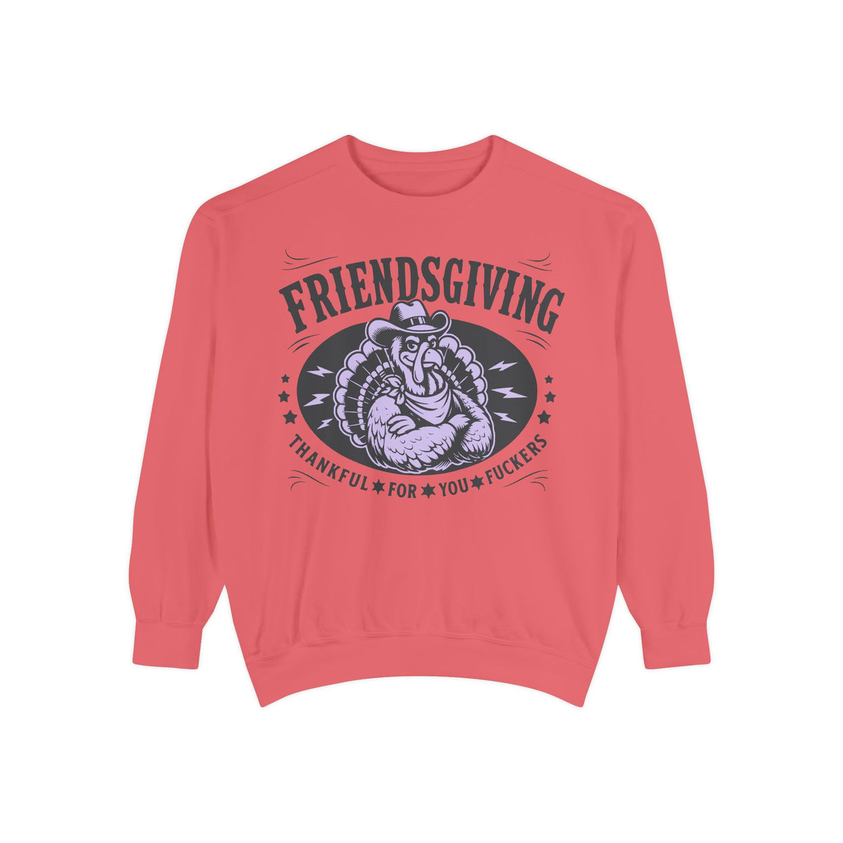 Friendsgiving Cowboy Turkey Sweetshirt — Thankful For You F*ckers