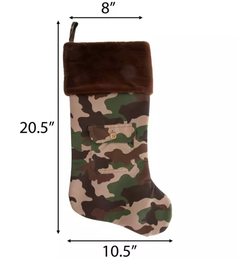 Personalized Embroidery Camo Christmas Stocking