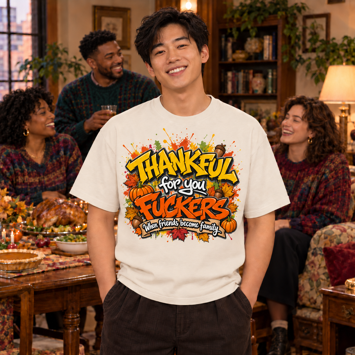 Thankful For You F*ckers Tee — When Friends Become Family