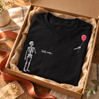 Well, Crap Glow-in-the-Dark Embroidered Skeleton T-Shirt — Heavyweight Unisex Tee